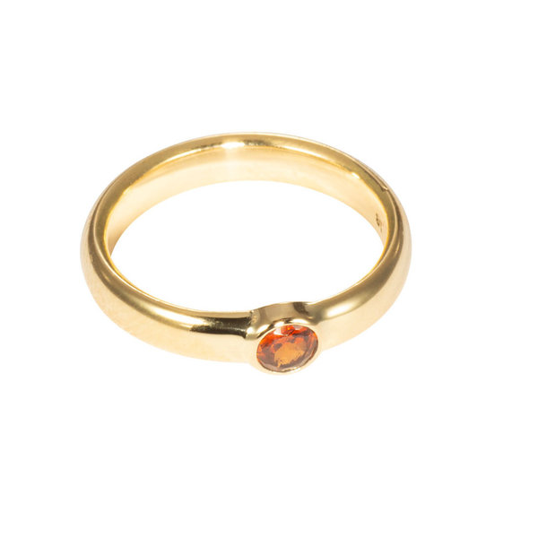 Ring Mandarin-Granat Gelbgold 750/000 Handarbeit